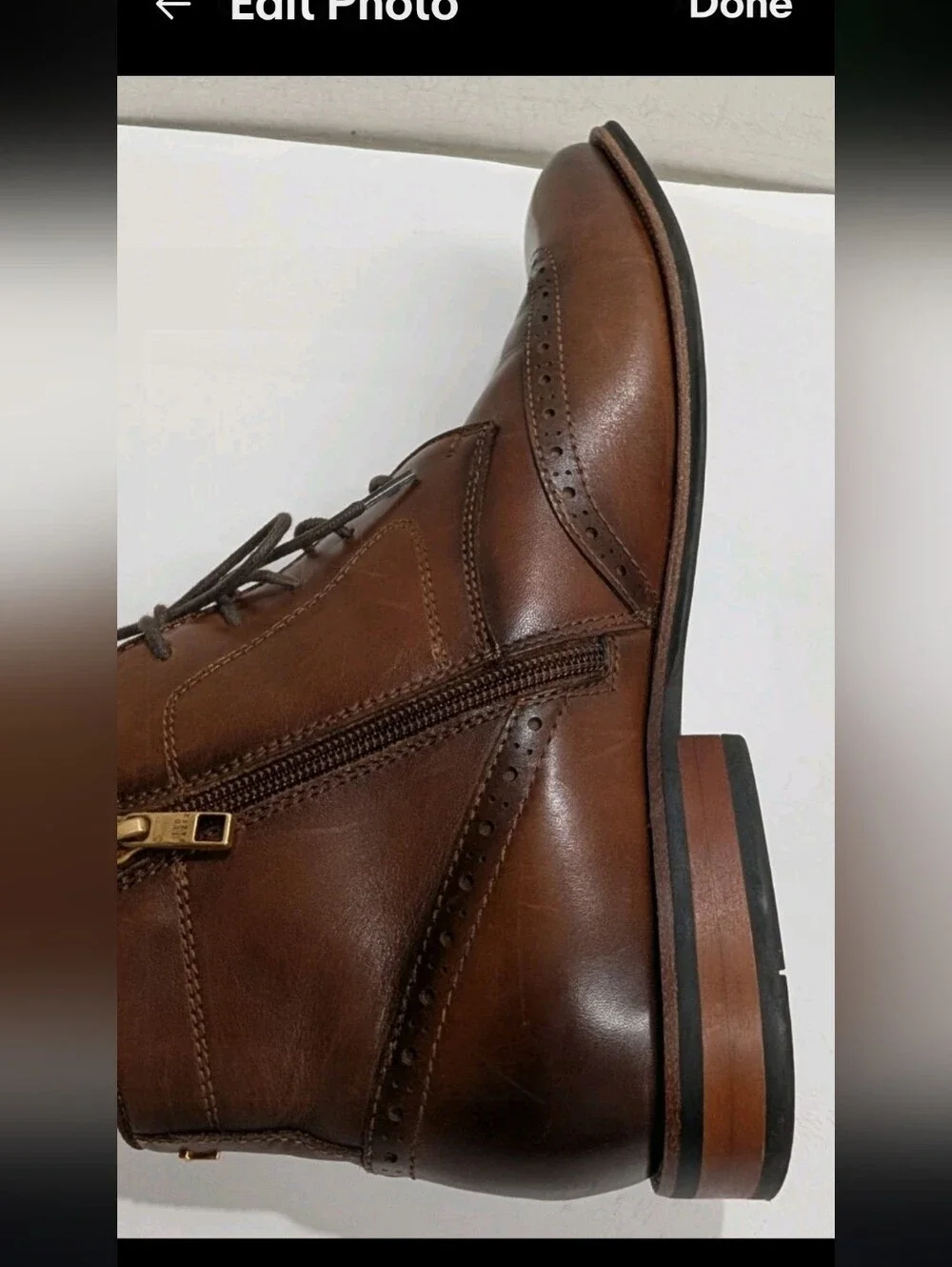 Ted Baker London Waldem Broque Chukka Ankle Boots 11 Brown Wing Tip